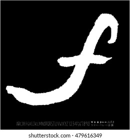 Alphabet & number / handwriting - vector