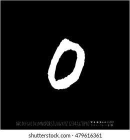 Alphabet & number / handwriting - vector