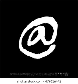 Alphabet & number / handwriting - vector