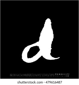 Alphabet & number / handwriting - vector