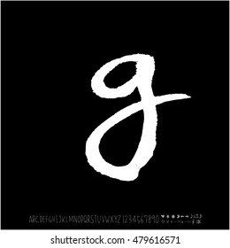Alphabet & number / handwriting - vector