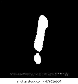 Alphabet & number / handwriting - vector