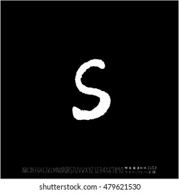 Alphabet & number / handwriting - vector