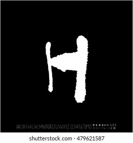 Alphabet & number / handwriting - vector