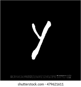 Alphabet & number / handwriting - vector