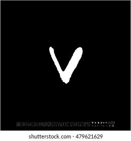Alphabet & number / handwriting - vector