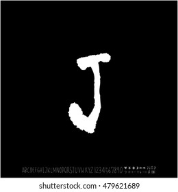 Alphabet & number / handwriting - vector
