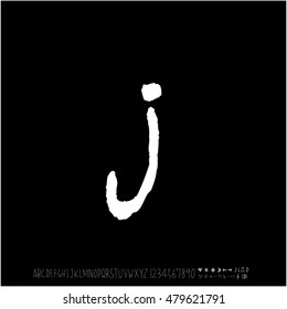 Alphabet & number / handwriting - vector