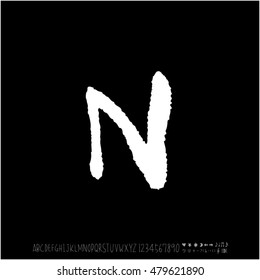 Alphabet & number / handwriting - vector