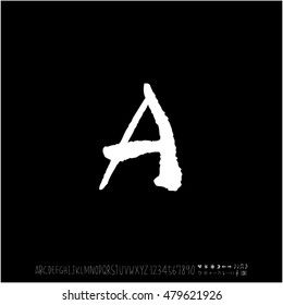 Alphabet & number / handwriting - vector