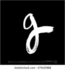 Alphabet & number / handwriting - vector