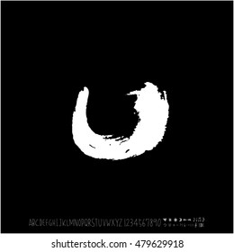 Alphabet & number / handwriting - vector