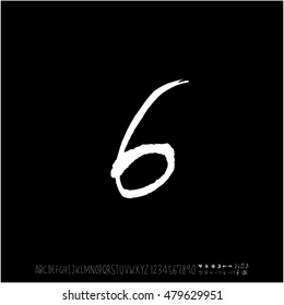 Alphabet & number / handwriting - vector