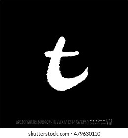 Alphabet & number / handwriting - vector