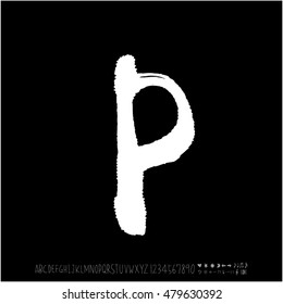 Alphabet & number / handwriting - vector