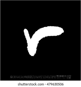 Alphabet & number / handwriting - vector