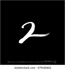 Alphabet & number / handwriting - vector