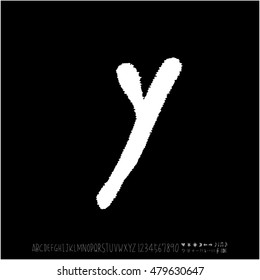 Alphabet & number / handwriting - vector