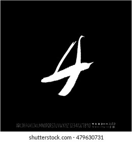 Alphabet & number / handwriting - vector