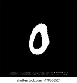 Alphabet & number / handwriting - vector