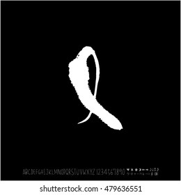 Alphabet & number / handwriting - vector