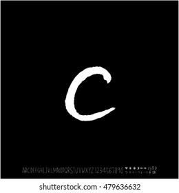 Alphabet & number / handwriting - vector
