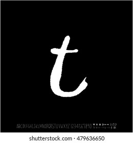 Alphabet & number / handwriting - vector