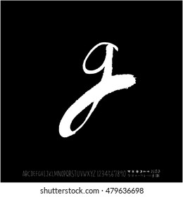 Alphabet & number / handwriting - vector
