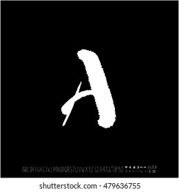 Alphabet & number / handwriting - vector