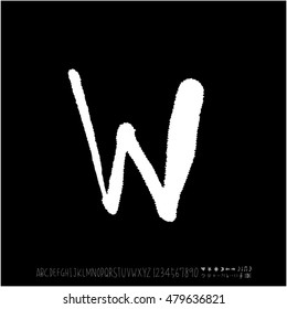 Alphabet & number / handwriting - vector
