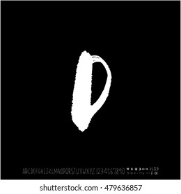 Alphabet & number / handwriting - vector