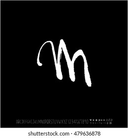 Alphabet & number / handwriting - vector
