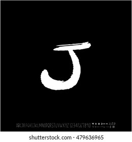 Alphabet & number / handwriting - vector