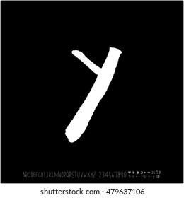 Alphabet & number / handwriting - vector