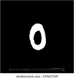 Alphabet & number / handwriting - vector