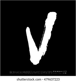 Alphabet & number / handwriting - vector