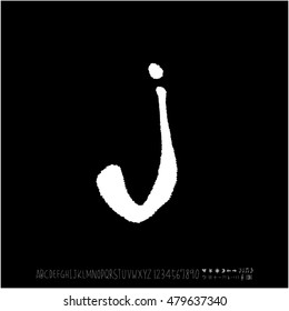 Alphabet & number / handwriting - vector