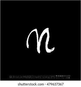 Alphabet & number / handwriting - vector