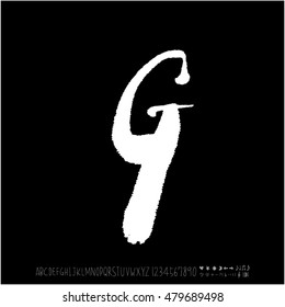 Alphabet & number / handwriting - vector