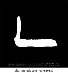 Alphabet & number / handwriting - vector