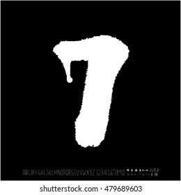 Alphabet & number / handwriting - vector