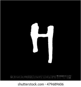 Alphabet & number / handwriting - vector