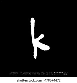 Alphabet & number / handwriting - vector