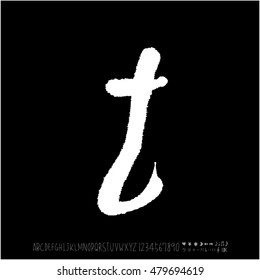 Alphabet & number / handwriting - vector