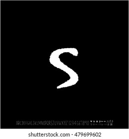 Alphabet & number / handwriting - vector