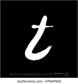 Alphabet & number / handwriting - vector