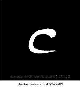 Alphabet & number / handwriting - vector