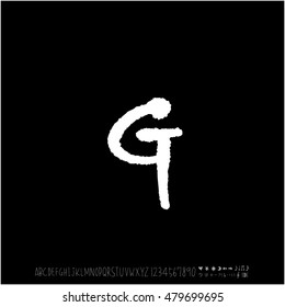Alphabet & number / handwriting - vector