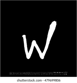 Alphabet & number / handwriting - vector