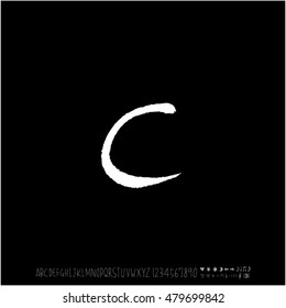 Alphabet & number / handwriting - vector